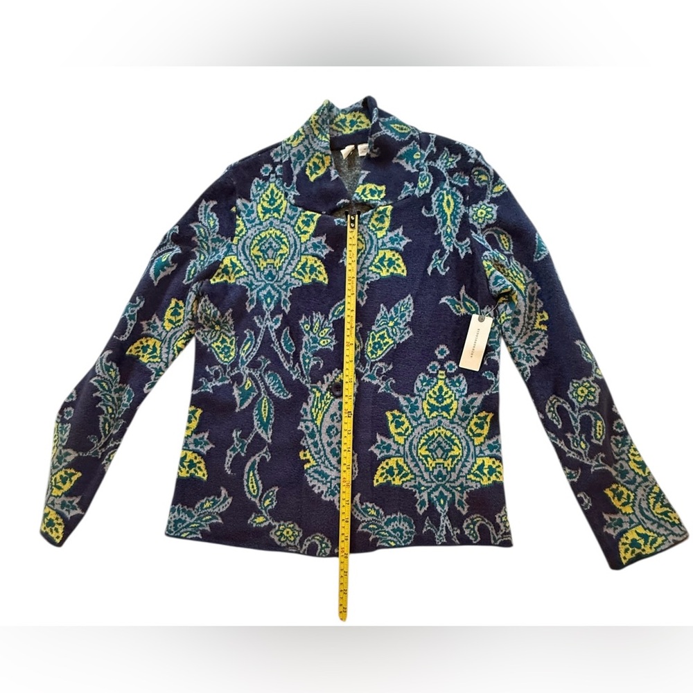 Anthropologie Women’s Floral Blue Yellow Patterned Jacket XS NWT - Picture 12 of 16